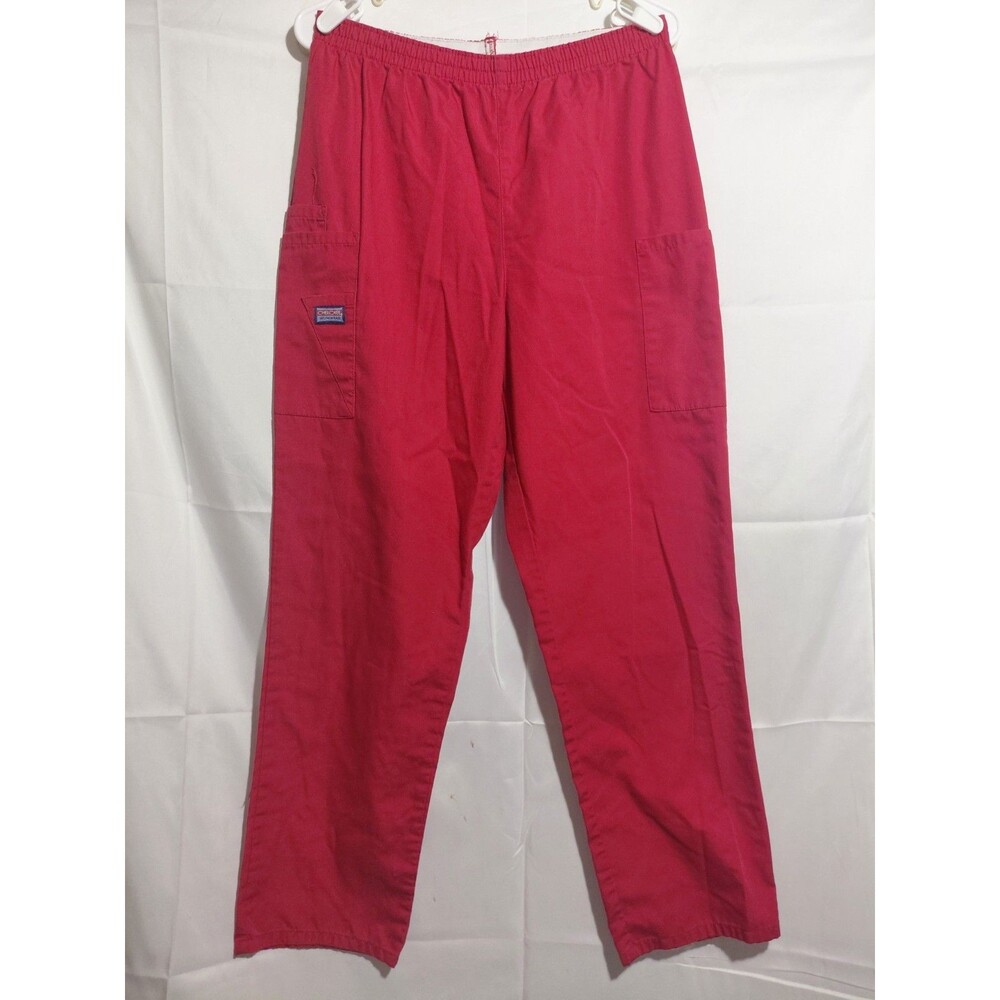 Cherokee Scrubs Nurse Red W/ Doublw Pockets Size M Top & Bottom